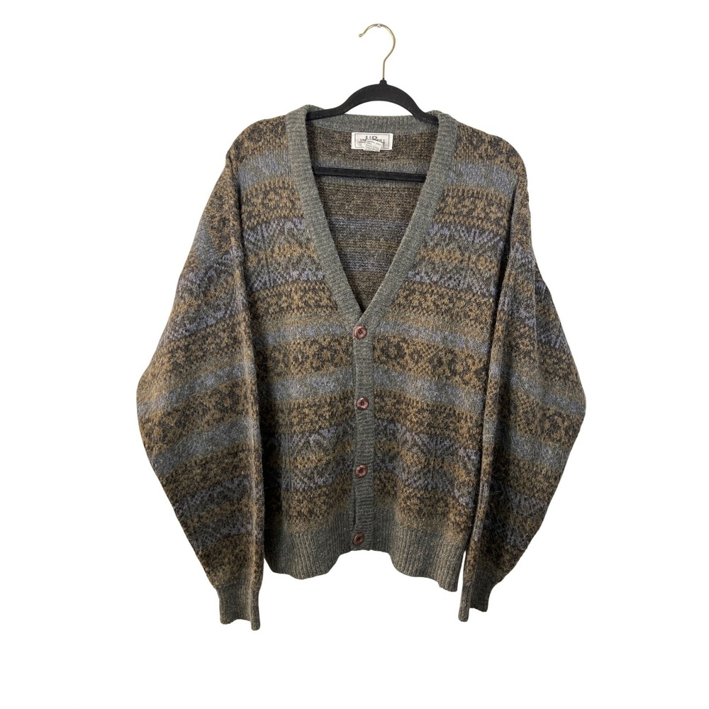 Vintage Union Pier 1980s Sportswear Knit Sweater Grandpacore Cardigan XL Unisex